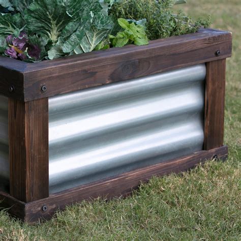 coral coast raised box metal & wood planter|Metal Raised Garden Beds .